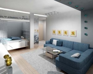 Дизайн однокомнатной квартиры от компании "Покровский Посад"