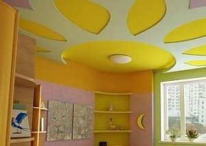 Потолки из гипсокартона в детской комнате