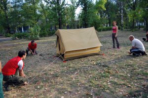 Как установить палатку