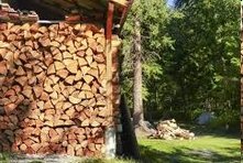 Какая постройка для хранения дров лучше