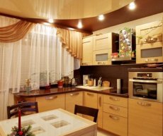 Как подобрать удачный дизайн кухни с высокими потолками