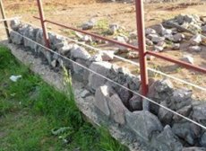 Каменный забор своими руками