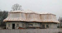 Консервация недостроенного дома без крыши на зиму