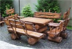 Изготовление дачной мебели из подручной древесины