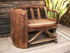 Изготовление дачной мебели из подручной древесины