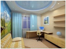 Дизайн комнаты с помощью натяжного потолка