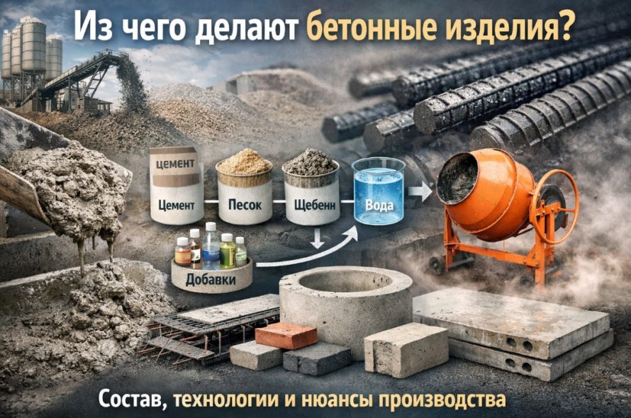 Из чего делают бетонные изделия: состав, технологии и нюансы